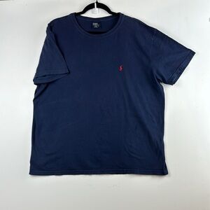 Ralph Lauren tee shirt Sz L Navy Blue short sleeve GUC 100%cotton